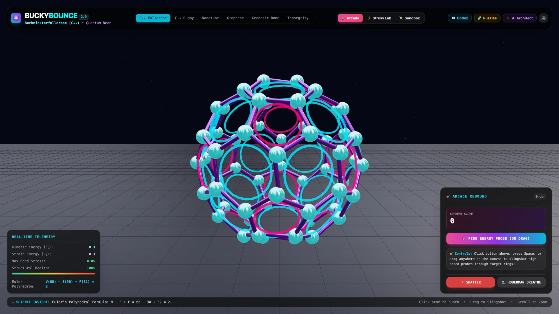 BuckyBounce: Molecular Physics Lab