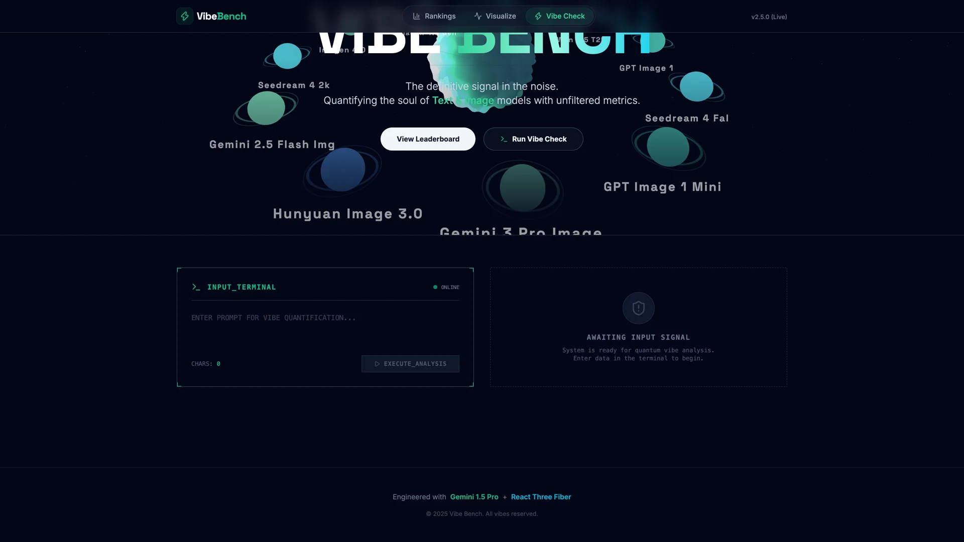 Interactive AI Judge prompt quantification terminal with real-time analysis pipeline